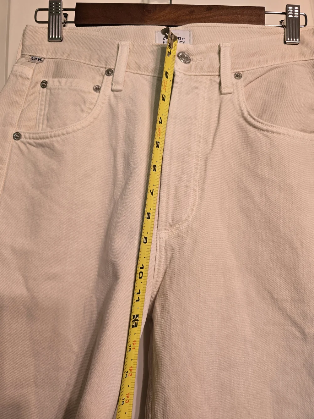 Citizens Of Humanity NWOT Ayla Undone Hem Crop Jeans in Almondette